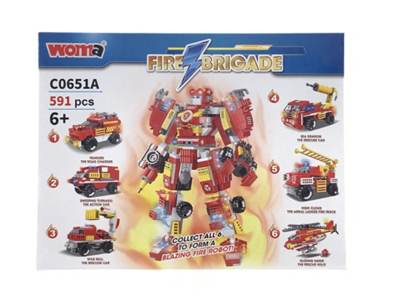 Fire Brigade Building Blocks 591pcs