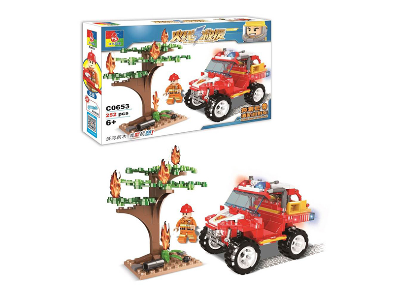 Off-Road Fire Truck Building Blocks 252pcs