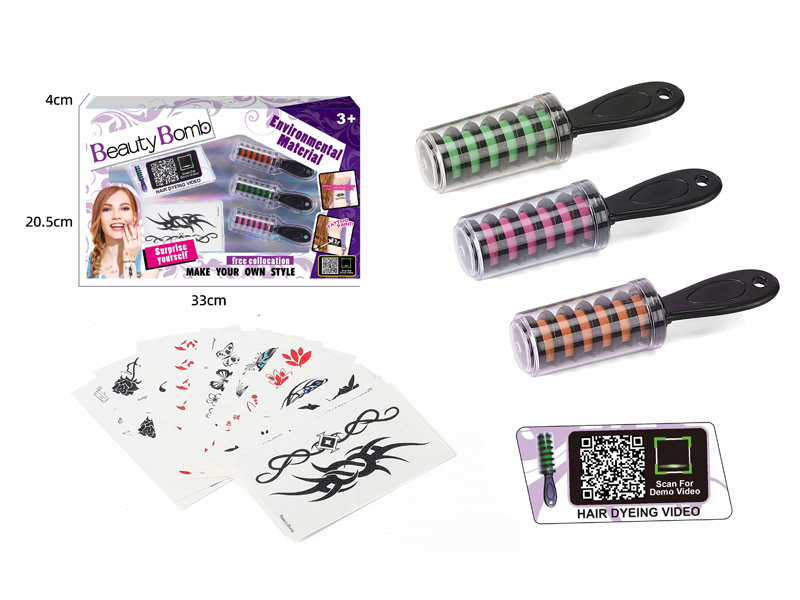 Tattoo Set With Hair Dye Stick