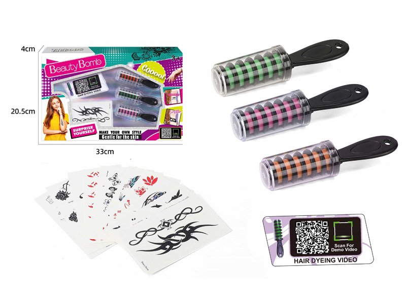 Tattoo Set With Hair Dye Stick