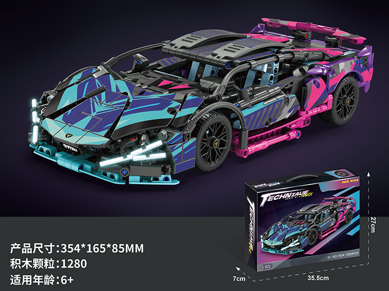 1:14 Cyberpunk Sports Car Building Blocks