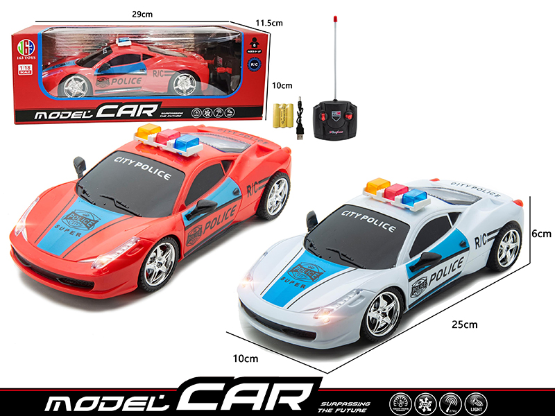 4-Channel Remote Control Police Car With Headlights(Included Batteries)