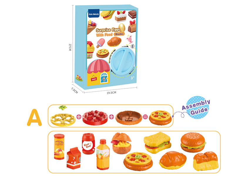 Surprise Eggs With Food Blocks
