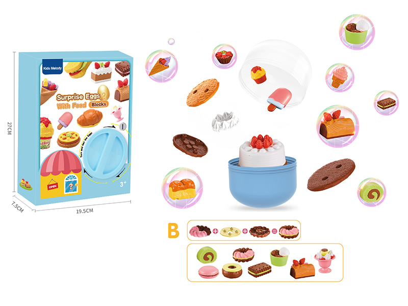 Surprise Eggs With Food Blocks