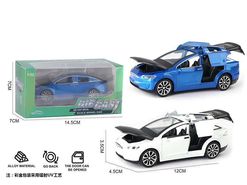 1:32 Tesla Pull Back Alloy Car