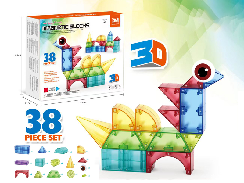 38Pcs Magnetic Suction Block