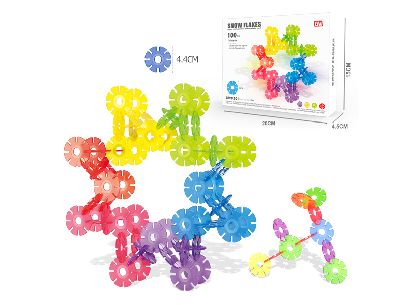 100Pcs Snowflake Blocks