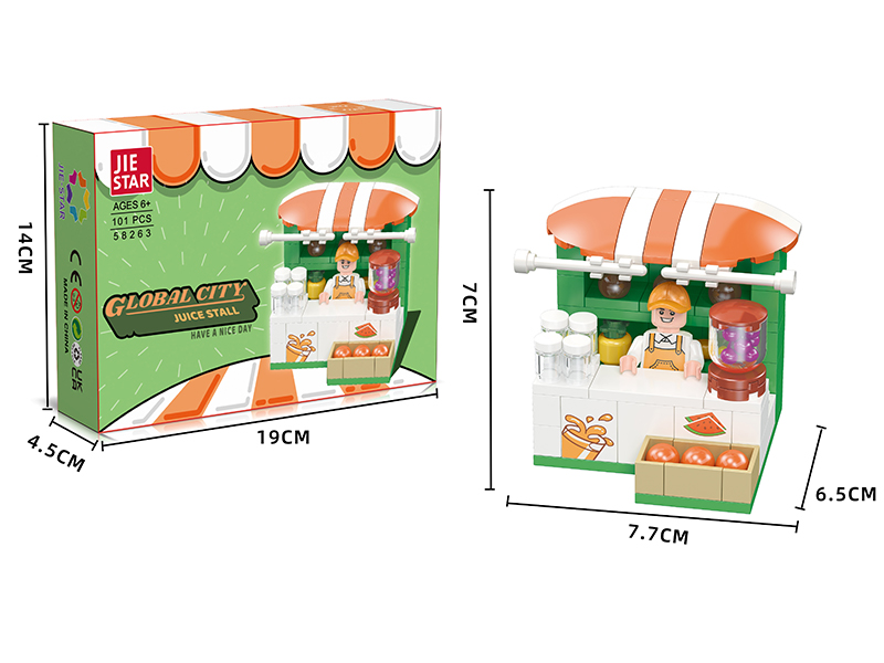 101PCS Building Block-Juice Stall