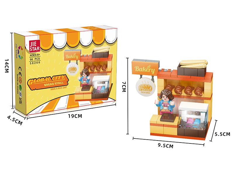 96PCS Building Block-Bread Stall