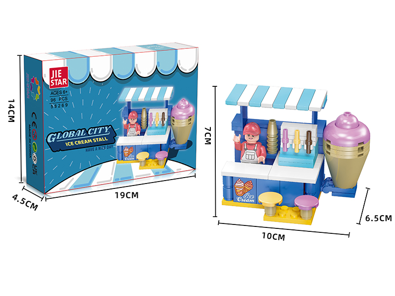 96PCS Building Block-Ice Cream Stall