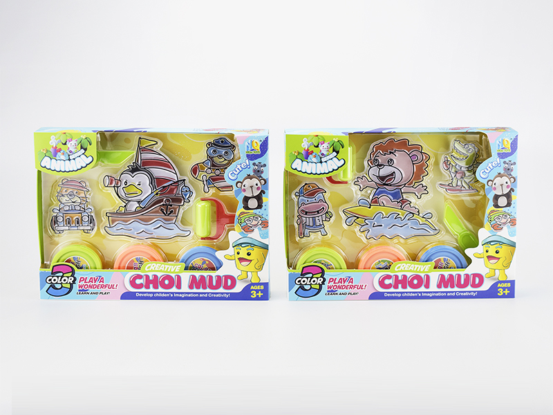 Colored Mud Animal Set