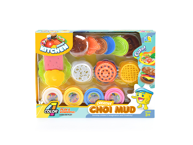 Colored Mud Cake Burger Set