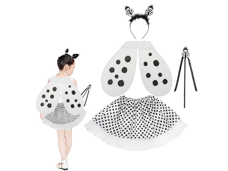 White Ladybird Wings Dress Up Set 4PCS