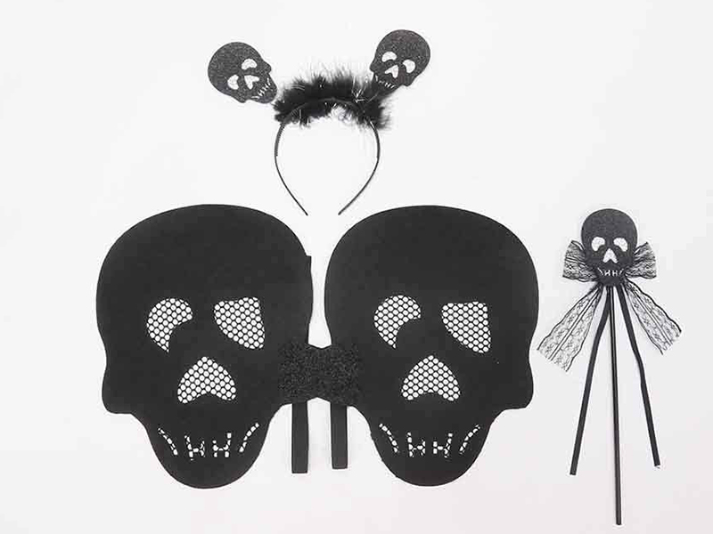 Skeleton Wings Dress Up Set 3PCS