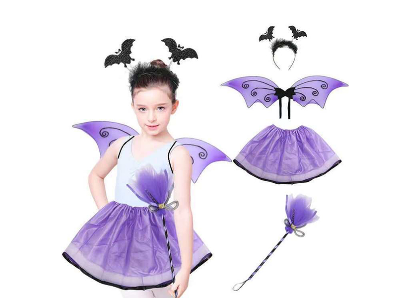Purple Bat Wings Dress Up Set 4PCS