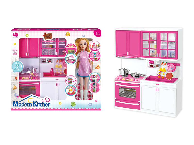 Kitchen Toy Set + Doll