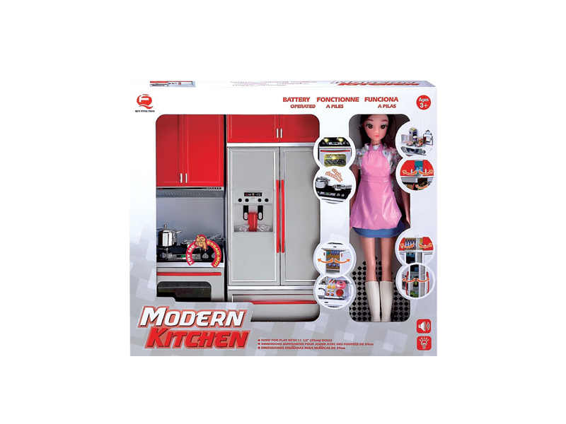 Kitchen Toy Set + Doll