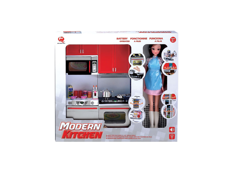 Kitchen Toy Set + Doll