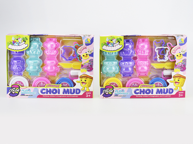 Colored Clay 3D Animal Set