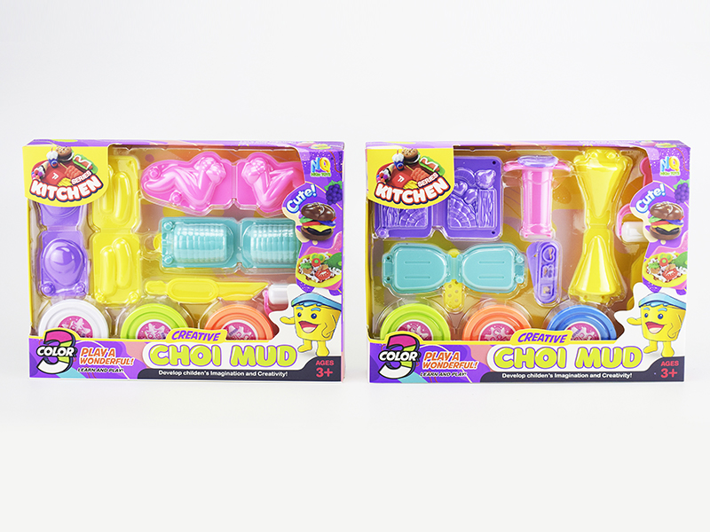 Colored Clay BBQ Ice Cream Set