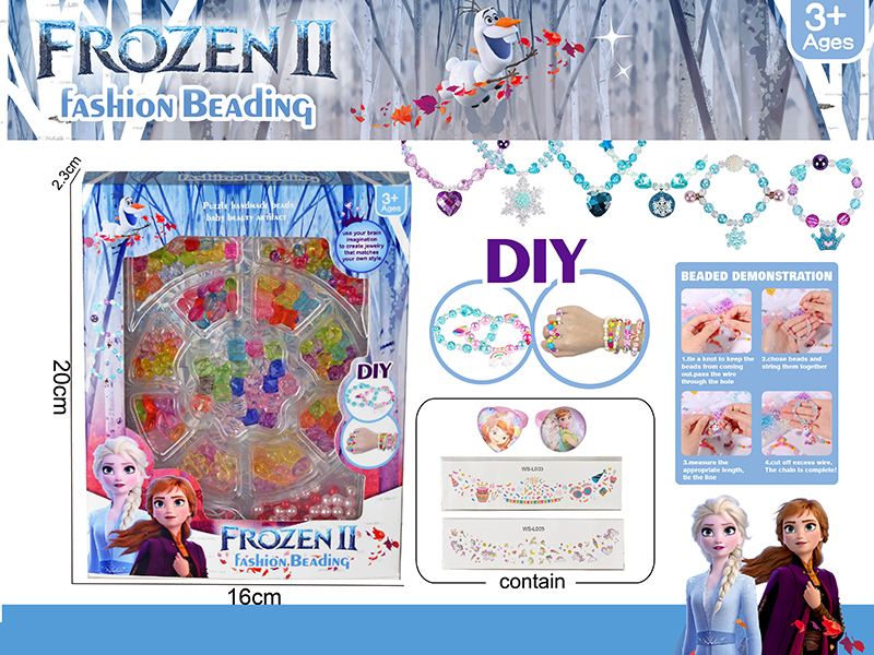 Frozen Theme Diy Beads + Party Face Makeup Sticker