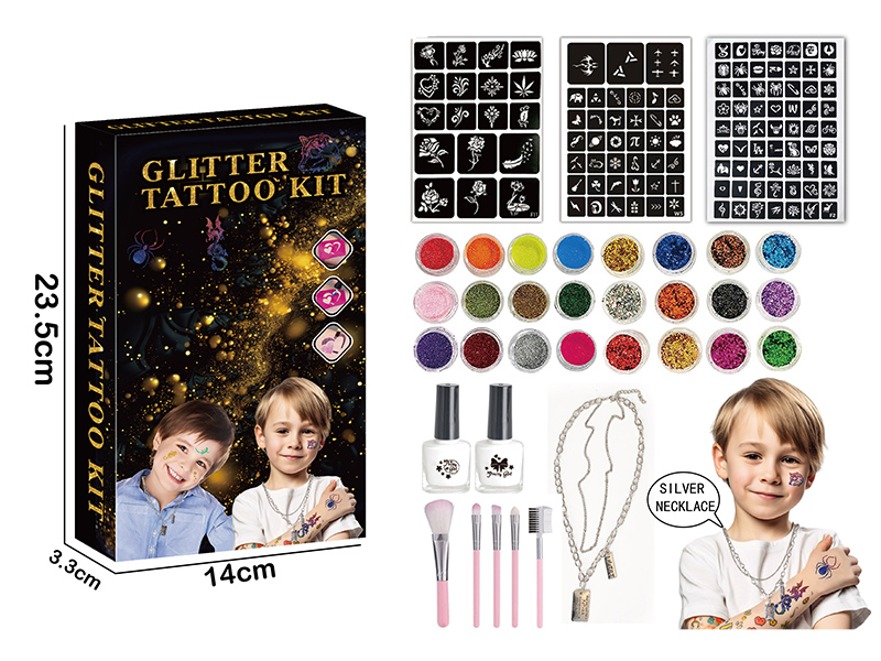 Necklace Glitter Tatto Kit