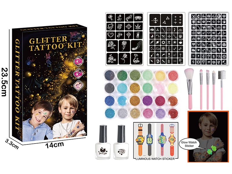 Luminous Watch Sticker Glitter Tatto Kit