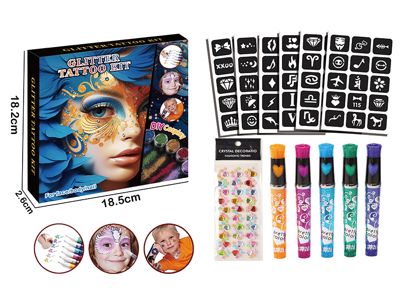 DIY Washable Tattoo Pen Diamond Sticker Tatto Kit