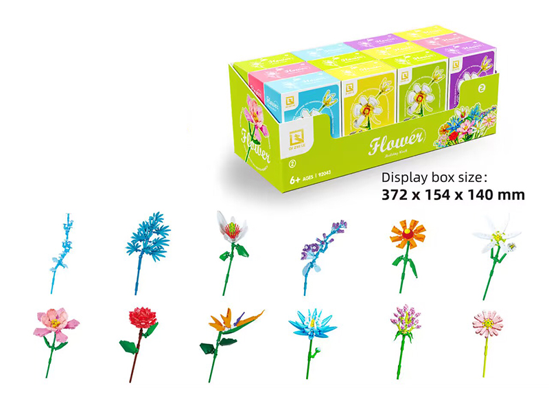 12PCS Flower Building Block