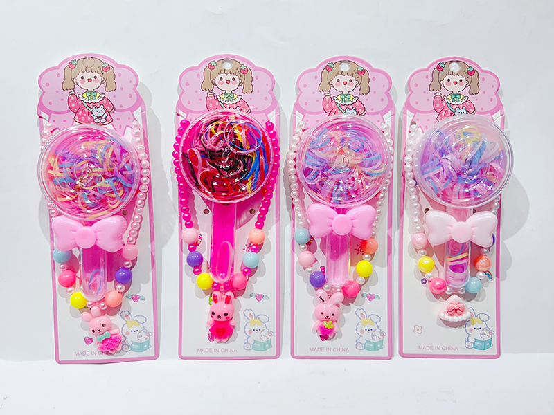 Girls Decoration Set(Elastic Hair Bands + Necklace)