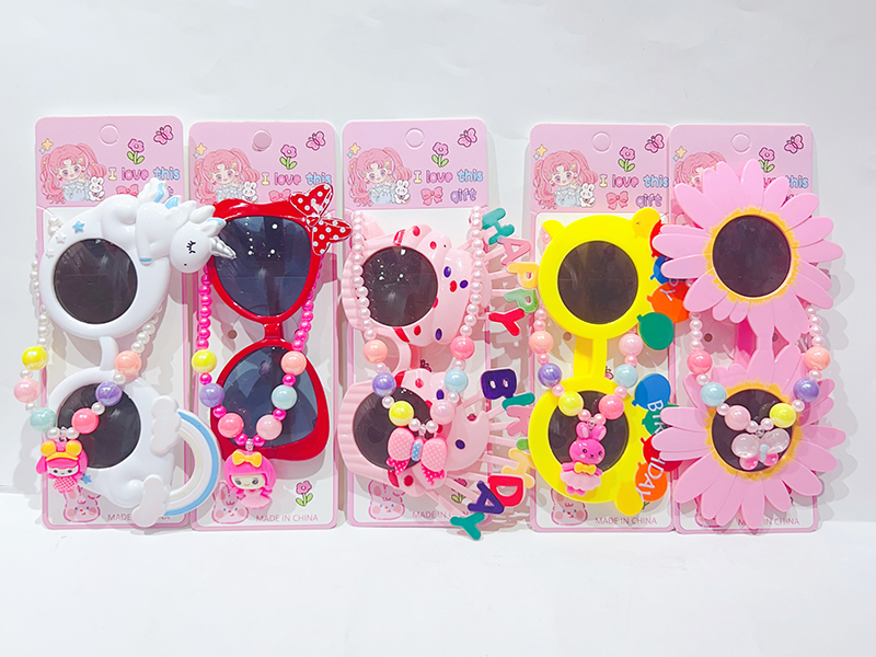 Girls Decoration Set(Glasses + Necklace)