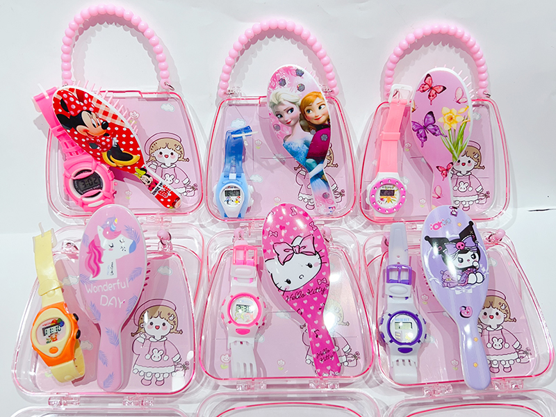 Girl Handbag Watch And Comb Set