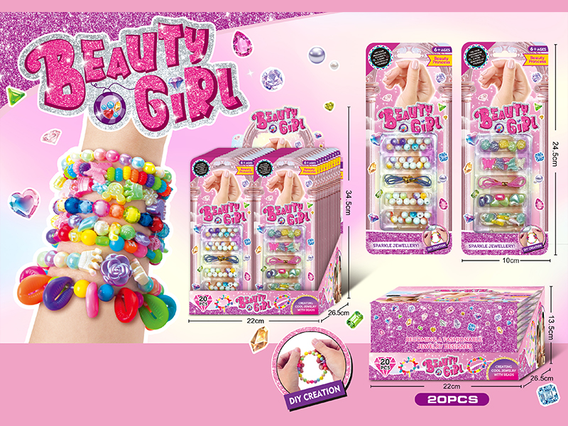 20PCS DIY Beaded Jewelry Toy