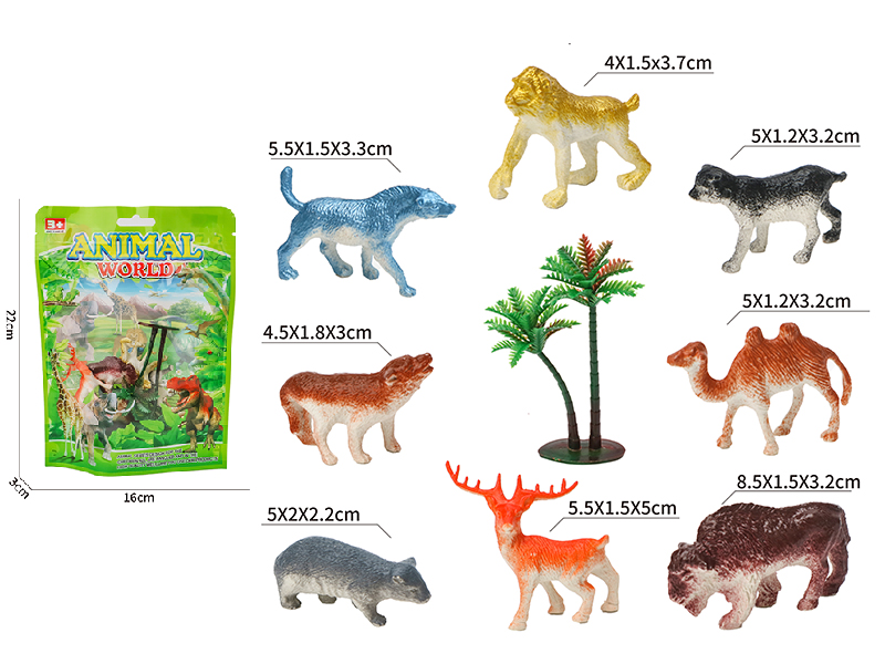 8 Solid Animals Set