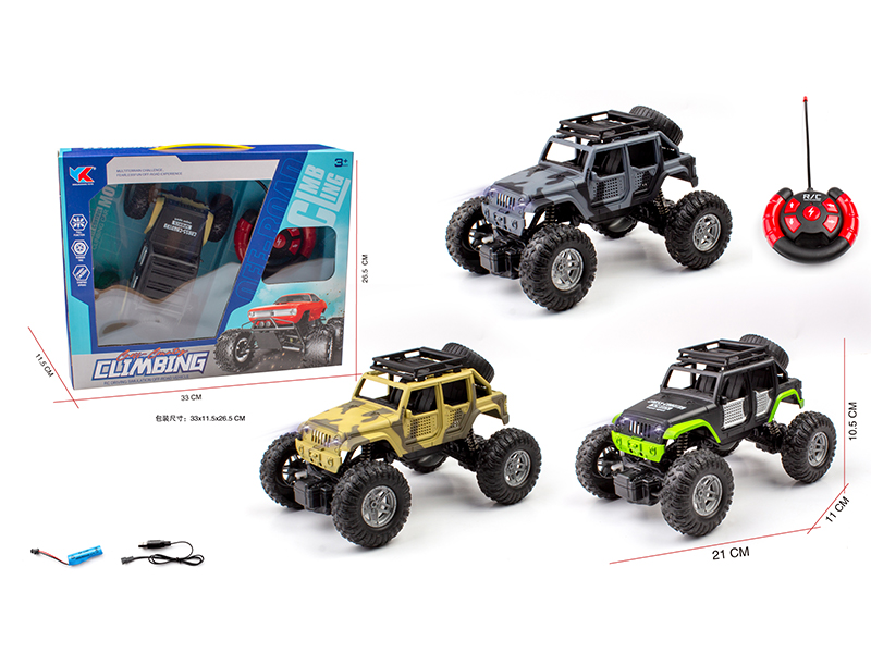 1:18 4CH R/C Wrangler Off-Road Climbing Vehicle With Light
