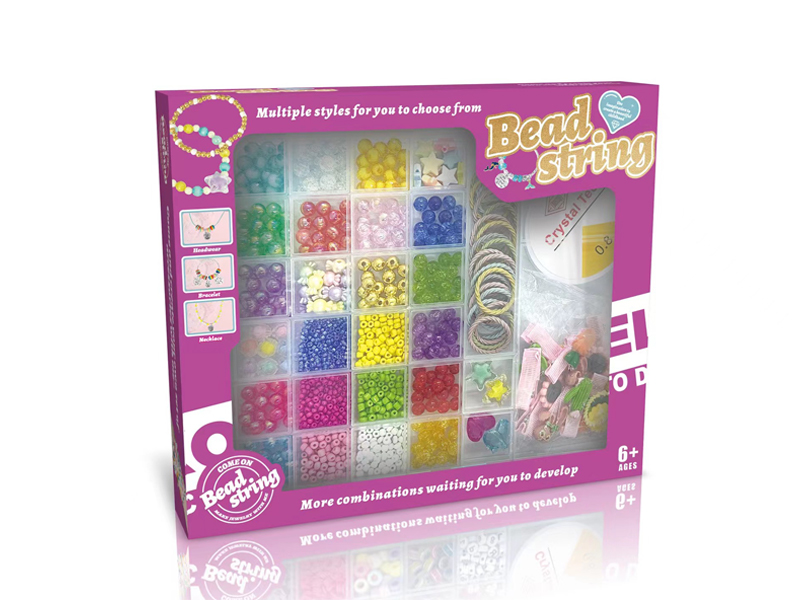 Glass Beads+Cartoon Hair Clip Set