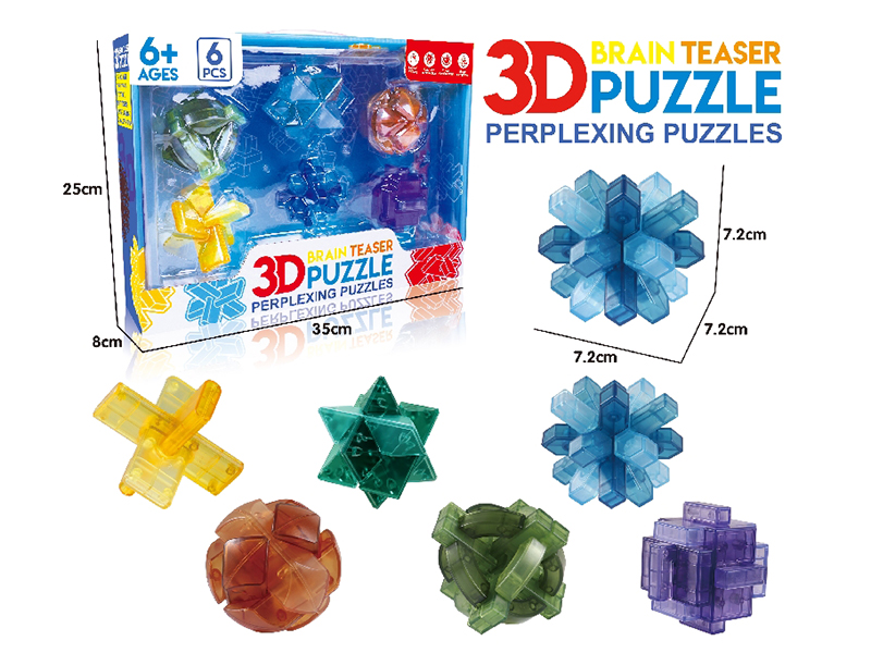 3D Puzzle Kongming Lock 6pcs