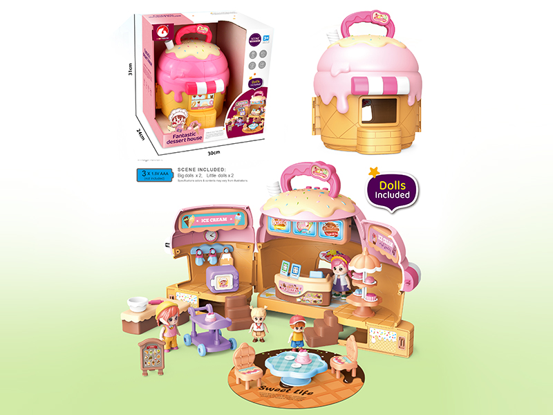 Fantastic Dessert House Scene Play House Toy(Sound & Lights)
