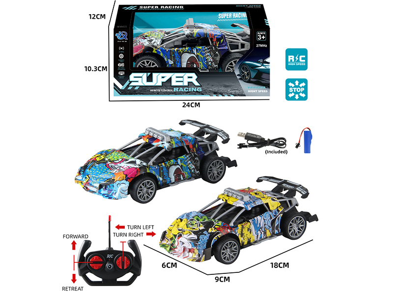 4-Channel Remote Control Graffiti Lamborghini Sports Car