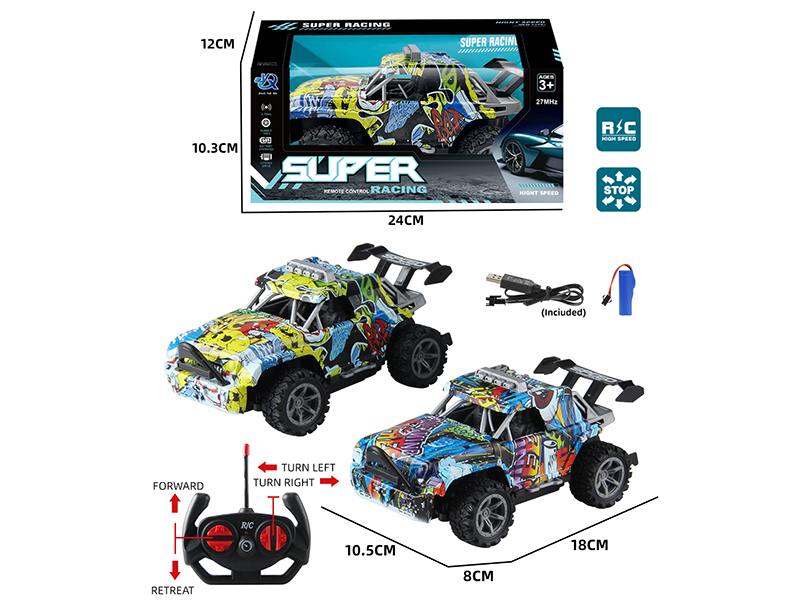 4-Channel Remote Control Graffiti Wrangler Sports Car