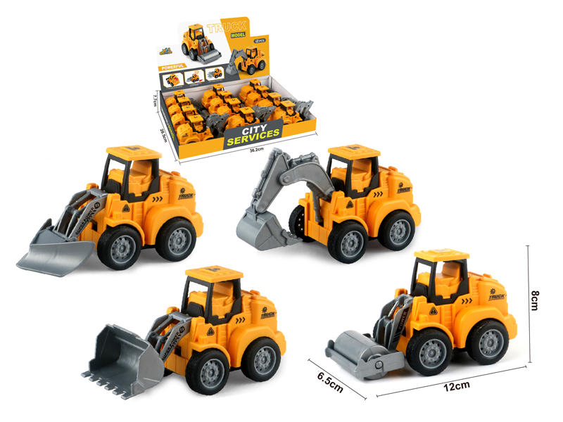 12Pcs Press Engineering Vehicle