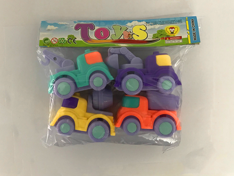Pull Back Fire Engines 4PCS