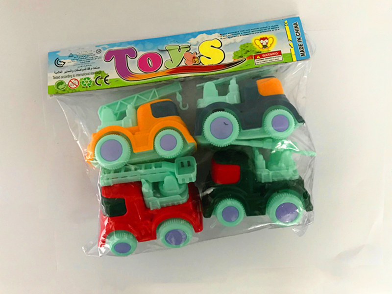 Pull Back Fire Engines 4PCS