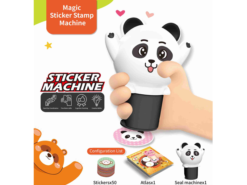 Magic Sticker Stamp Machine（50 Stickers）