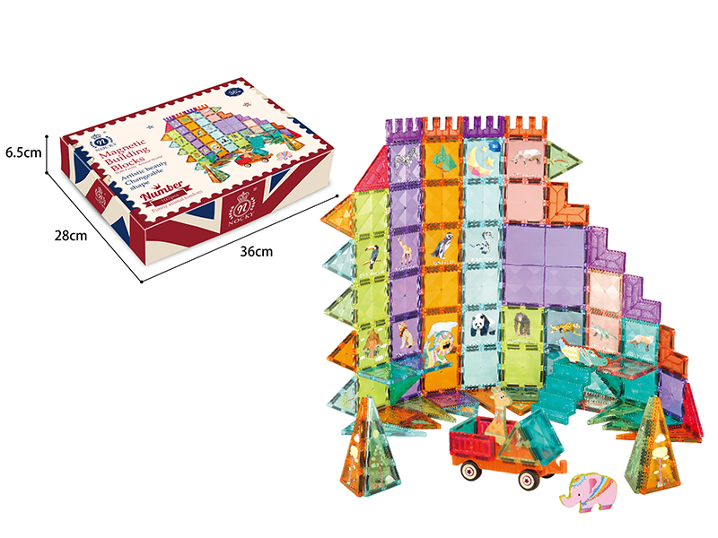 Funny Animal World Magnetic Building Blocks 102pcs