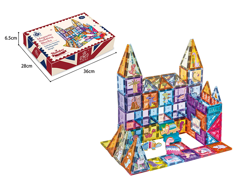 Funny Dinosaur World Magnetic Building Blocks 102pcs