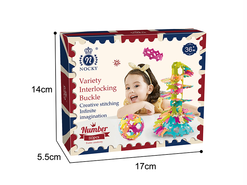 Variety Interlocking Buckle Building Blocks 80pcs
