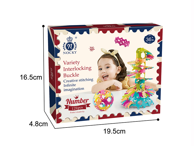Variety Interlocking Buckle Building Blocks 128pcs