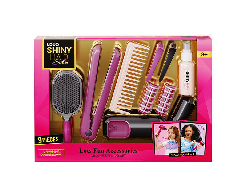 Hair Salon Deluxe Stying Set(With Lights And Sound)9PCS