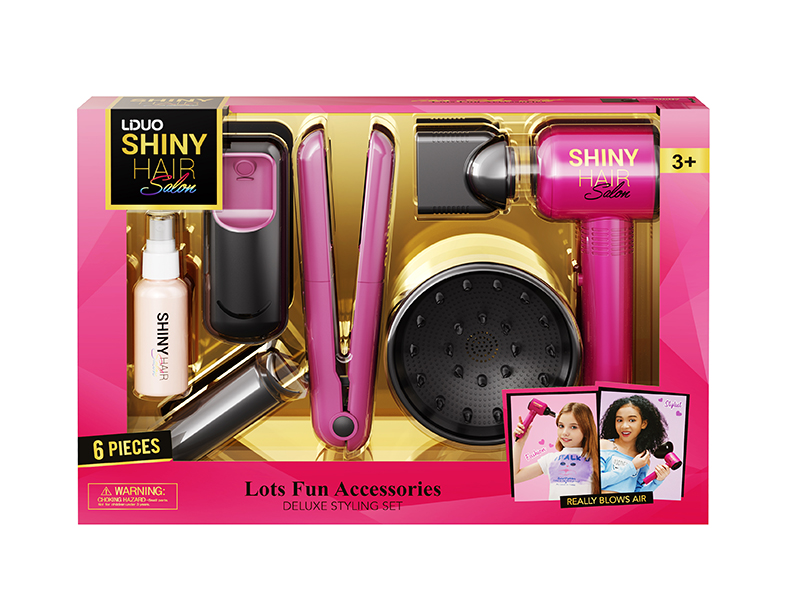 Hair Salon Deluxe Stying Set(With Lights And Sound)6PCS